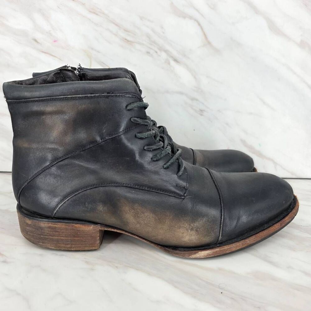 Freebird Men's Ace Distressed Brown Leather Combat Lace Up Boot Size 13